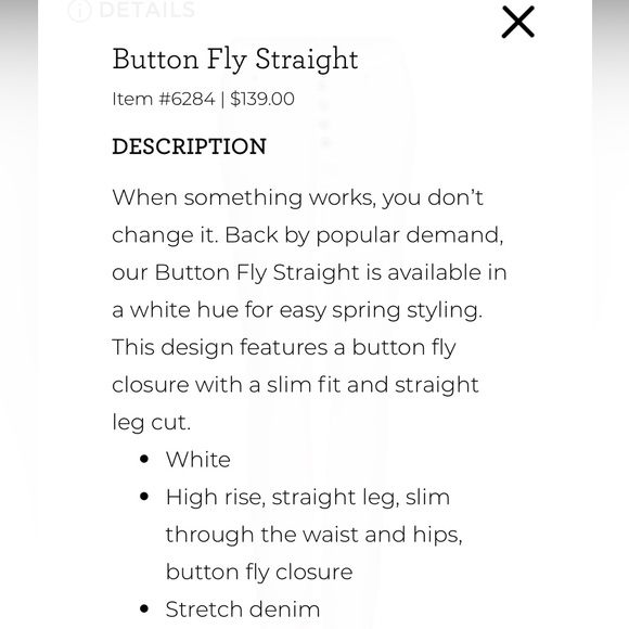 Cabi Button Fly Straight - Picture 2 of 7